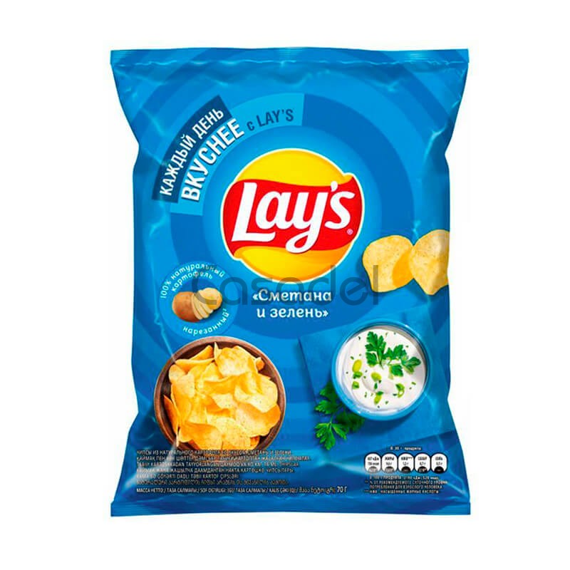 Չիպս Lays 140գ թթվասեր և կանաչի
