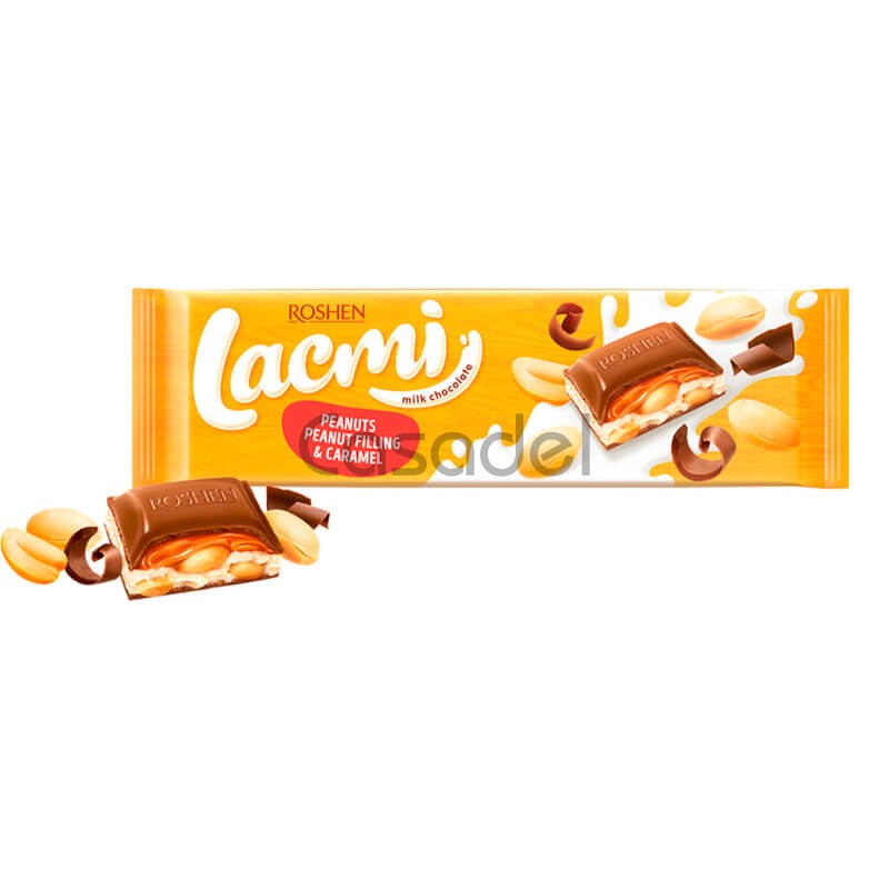Շոկոլադե սալիկ Roshen Lacmi 295գ գետնանուշ կարամել