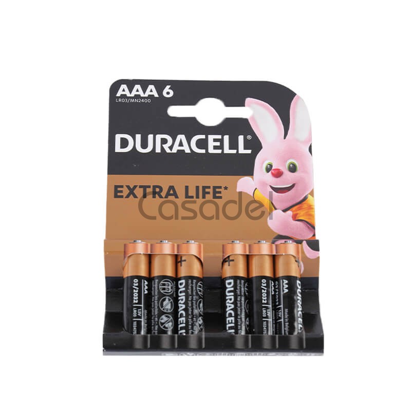 Ալկալային մարտկոցներ «Duracell» AAA / 15V /6 հատ