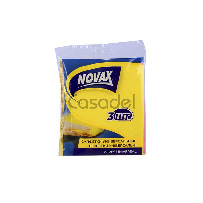 Ունիվերսալ անձեռոցիկներ մաքրման համար «Novax» 3 հատ