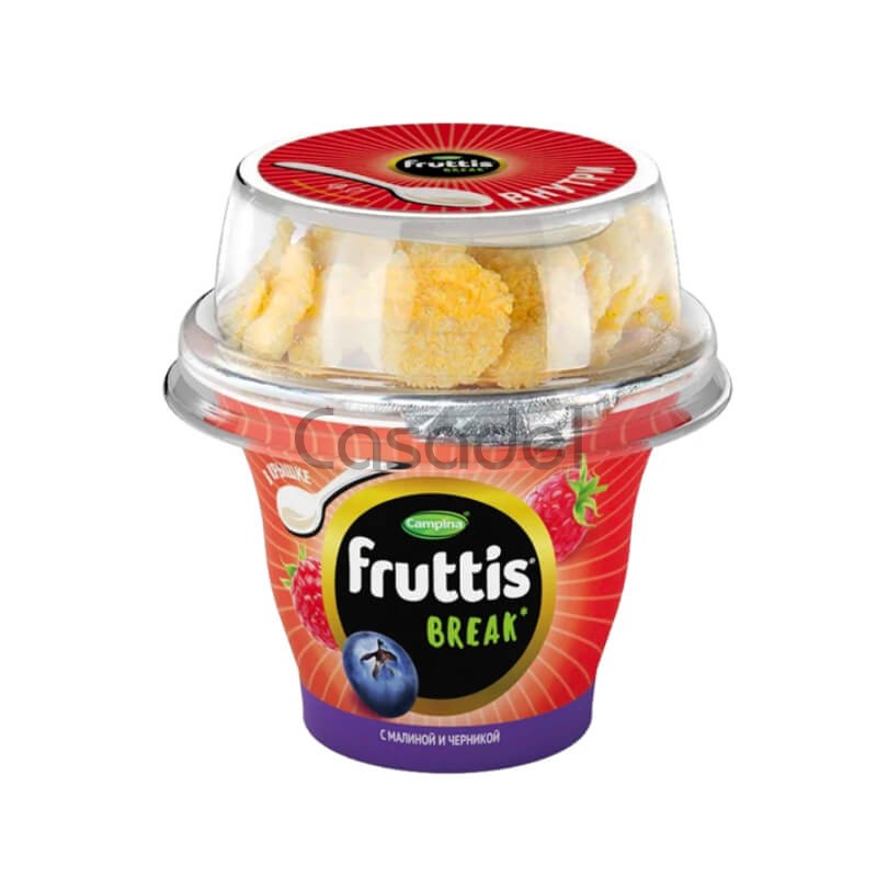 Յոգուրտ Fruttis համեղ ընդմիջում 175գր Ելակ և Հապալաս