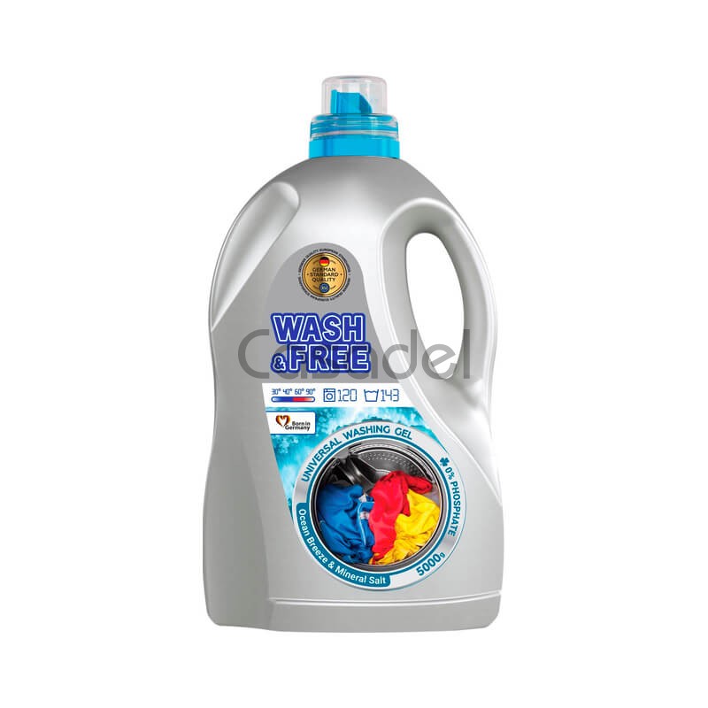 Լվացքի հեղուկ Wash & Free ունիվերսալ 5լ