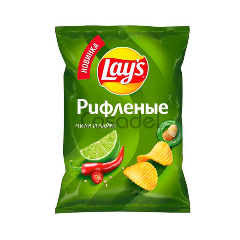 Չիպս Lays ալիքաձև, չիլի և լայմ 125գ