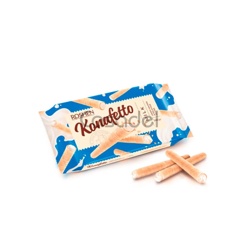 Վաֆլե գլանակ Roshen 156գ կաթնային միջուկով
