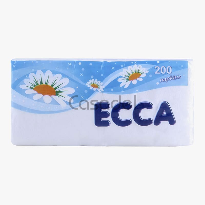 Անձեռոցիկներ միաշերտ «ECCA» 200 հատ /25X25 սմ