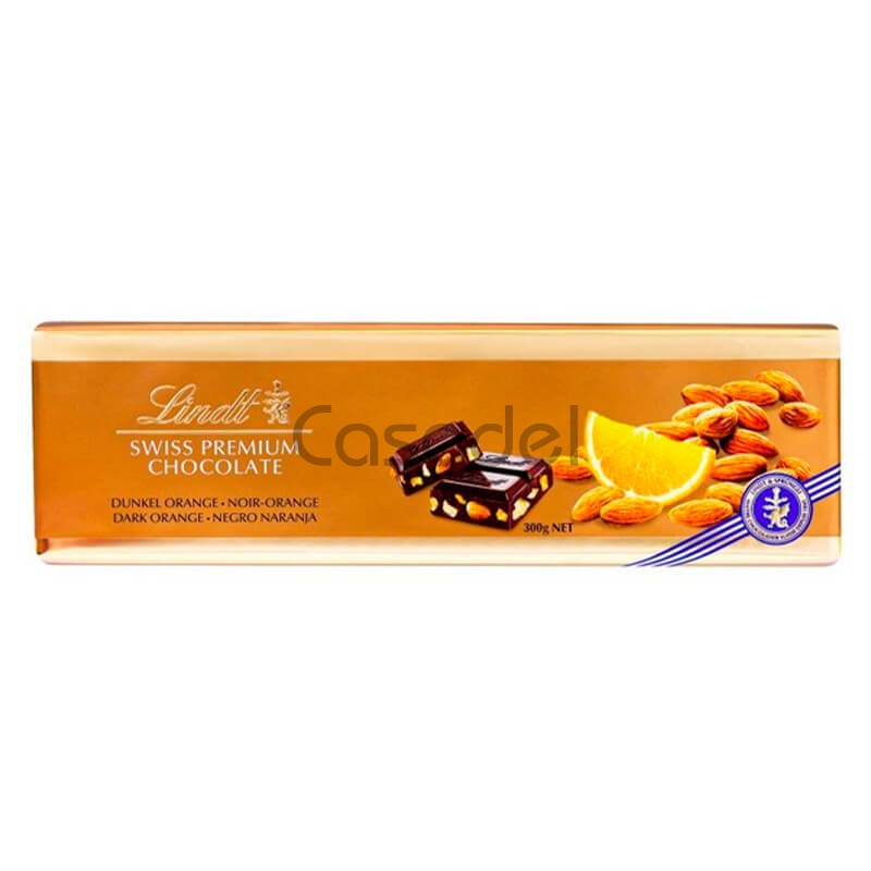 Շոկոլադե սալիկ Lindt 300գ մուգ շոկ. նարնջով