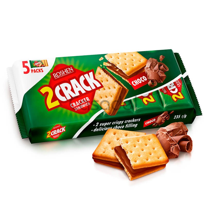 Կրեկեր 2crack Roshen 190գր շոկոլադ