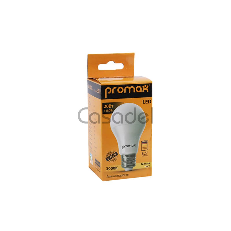 Լուսադիոդային լամպ «Promox» LED / 3000K / 20W