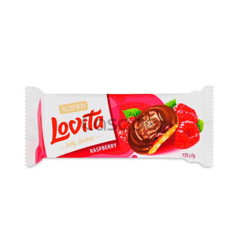 Թխվածքաբլիթ Roshen Lovita 135գ ազնվամորի