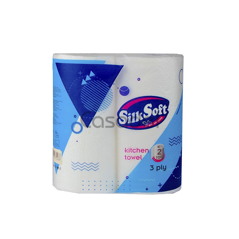 Խոհանոցային թղթե եռաշերտ սրբիչ «Silk Soft» 190 թերթ /95X120 մմ