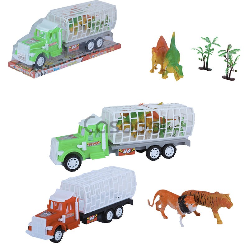 Խաղալիք բեռնատար+կենդանիներ