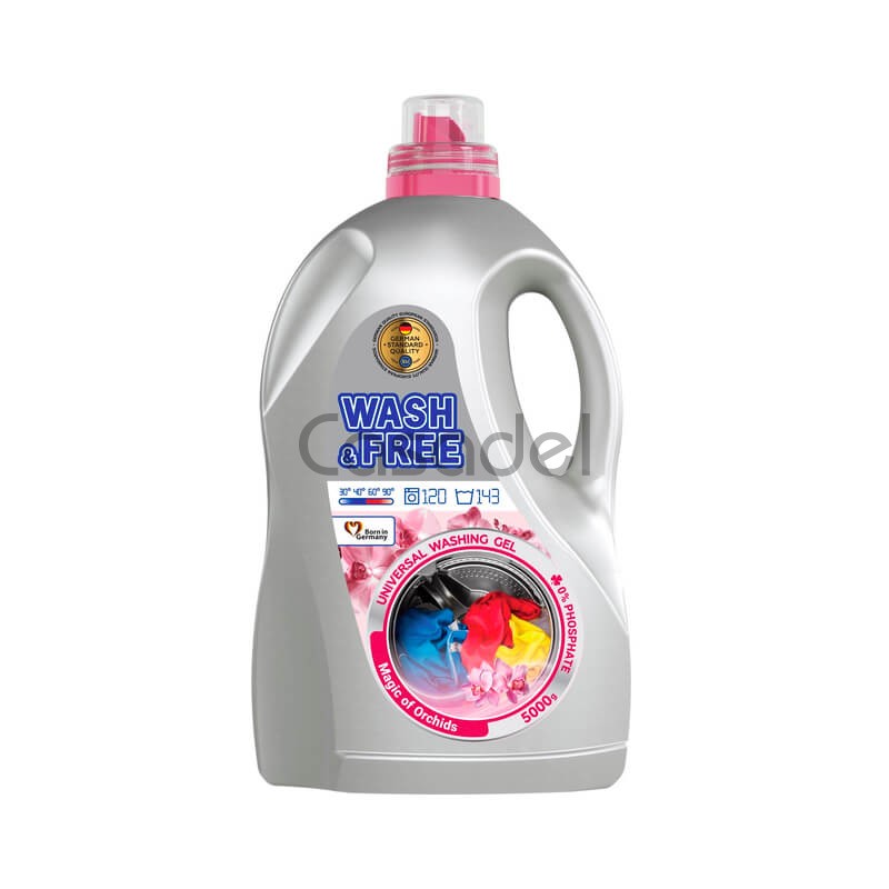 Լվացքի հեղուկ Wash & Free ունիվերսալ 5լ