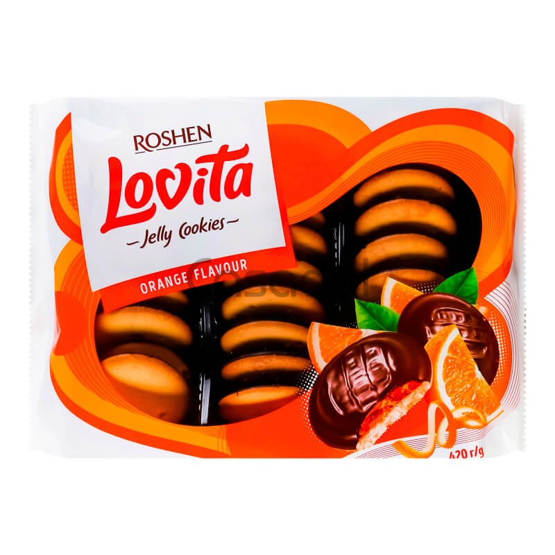 Թխվածքաբլիթ Roshen Lovita 420գ նարինջ