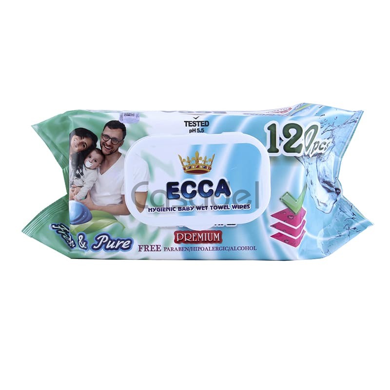 Մանկական խոնավ անձեռոցիկներ «Ecca» 120 հատ