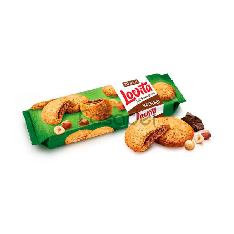 Թխվածքաբլիթ Roshen Lovita 127գ պնդուկով