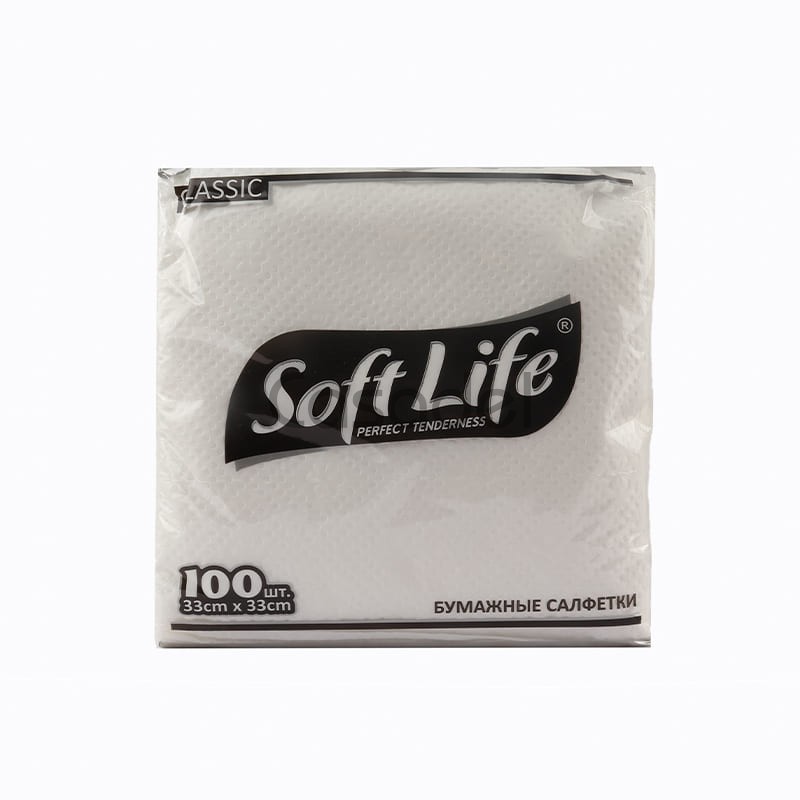 Միաշերտ անձեռոցիկներ «Soft Life»100 հատ /33X33սմ