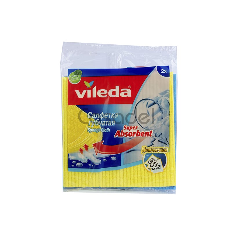 Սեղանի սպունգային անձեռոցիկներ «Vileda» 2 հատ / 18x18.4սմ