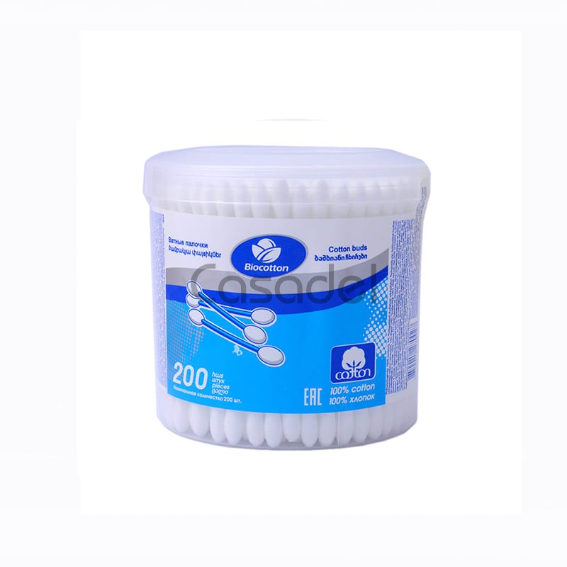 Բամբակյա փայտիկներ «Biocotton» 200 հատ