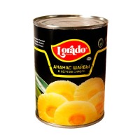 Արքայախնձորի օղակներ թույլ օշարակի մեջ 580գ