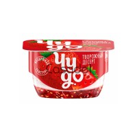 Կաթնաշոռային յոգուրտ-դեսերտ «Чудо» ելակ 100գ