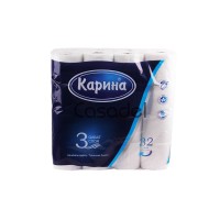 Զուգարանի եռաշերտ թուղթ «Карина» 140 թերթ / 100X95 մմ