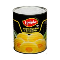Արքայախնձորի օղակներ թույլ օշարակի մեջ 820գ