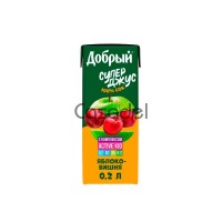 Հյութ բնական «Добрый»  0.2լ Խնձոր-Բալ