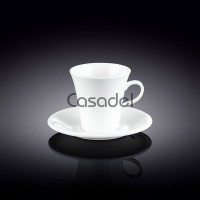 Ճենապակյա բաժակ+ափսե սուրճի «Wilmax» 160մլ