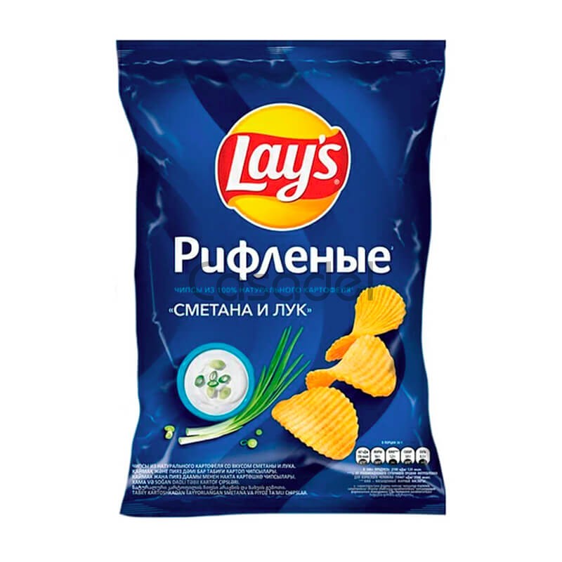 Չիպս Lays 140գ ալիքաձև թթվասեր և սոխ