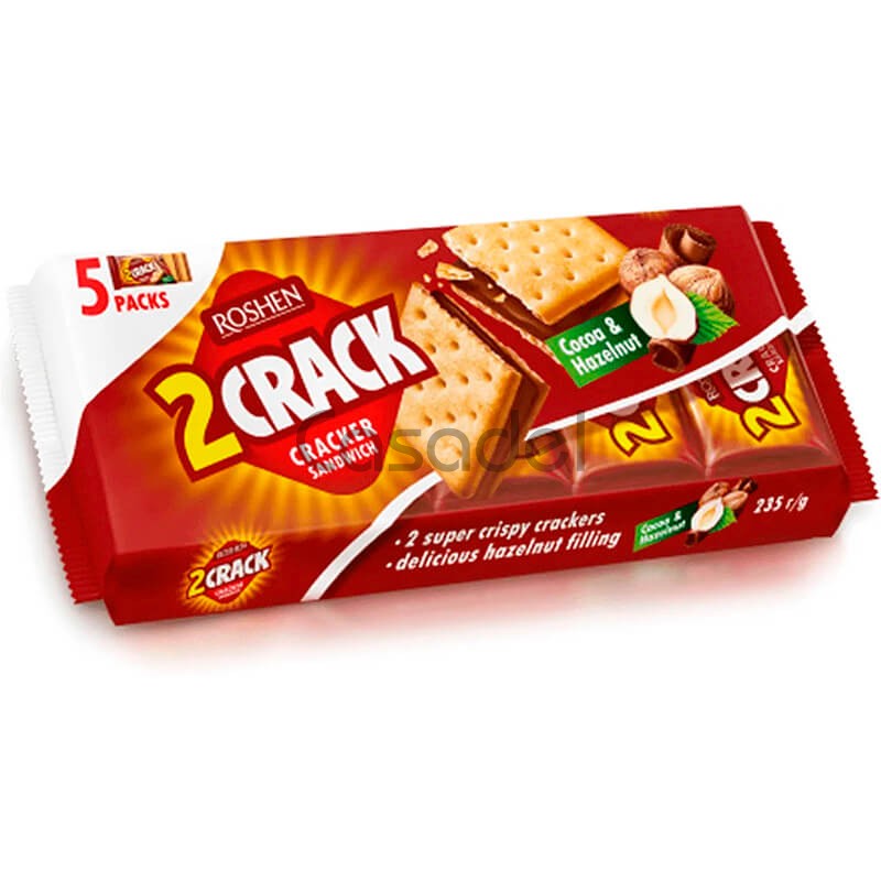 Կրեկեր 2crack Roshen 190գր շոկոլադ և պնդուկ