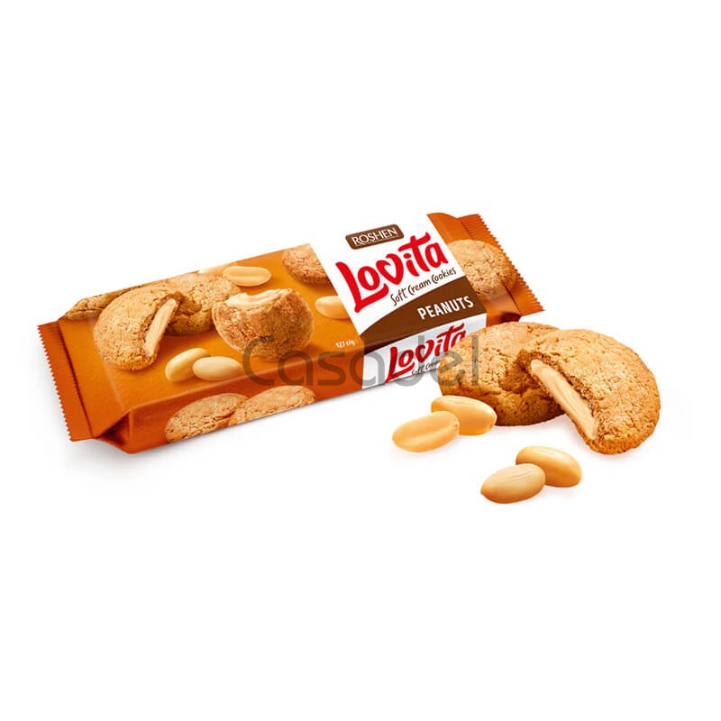 Թխվածքաբլիթ Roshen Lovita 127գ գետնանուշով